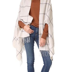 Madewell Windowpane cape scarf